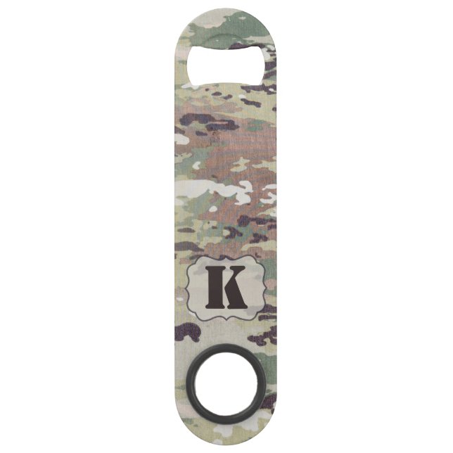Personalised Bottle Opener Army OCP Camo Uniform (Front)