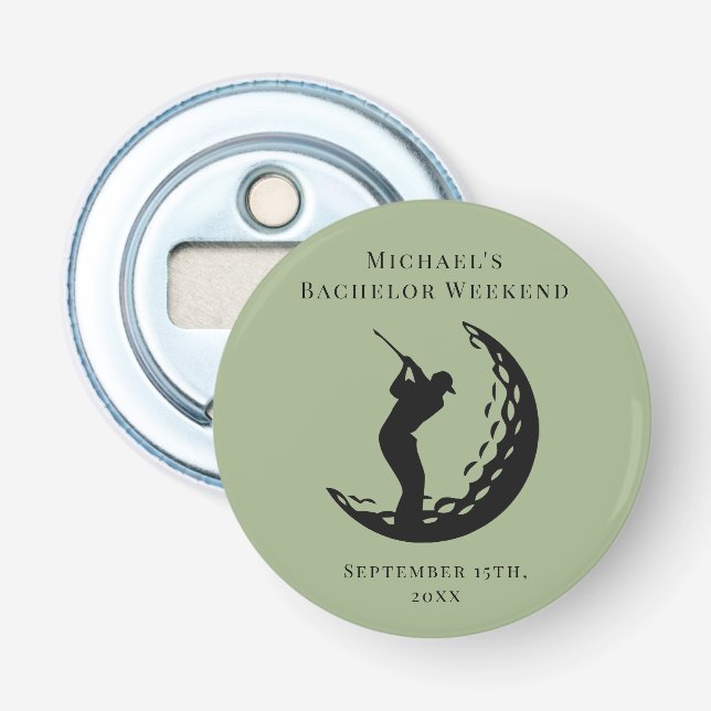 Personalised Bottle Opener | Bachelor Golf Weekend (Front)