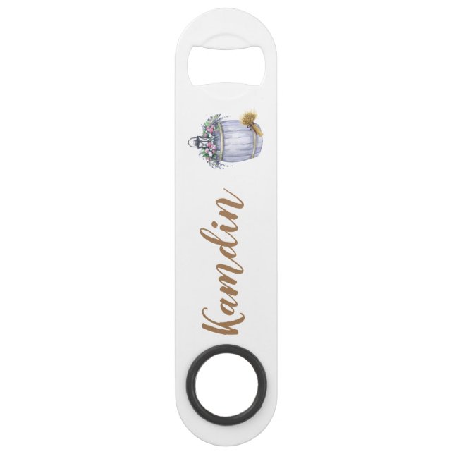 Personalised Bottle Opener Summer Country Wedding (Front)