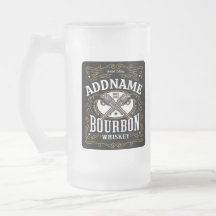 Personalised Bourbon Vintage Guns Whiskey Label