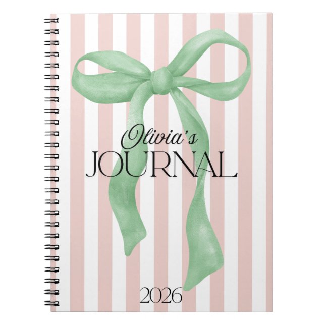 Personalised Bow Journal (Front)