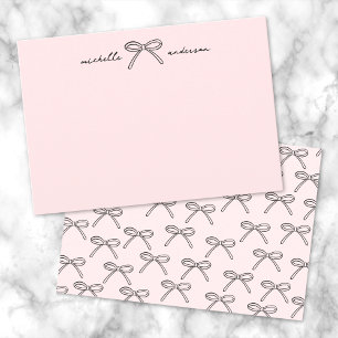 Personalised Bow Name Card