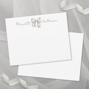 Personalised Bow Name Monogram Card