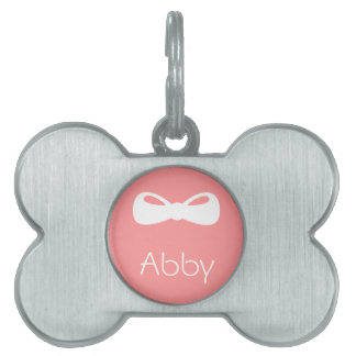 Personalised Bow Pet Tag
