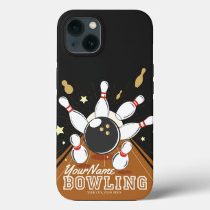 Personalised Bowler Strike Bowling Lanes Ball Pins iPhone 13 Case