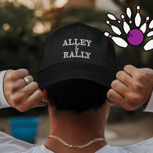 Personalised Bowling Alley Rally Gift for Players Embroidered Hat