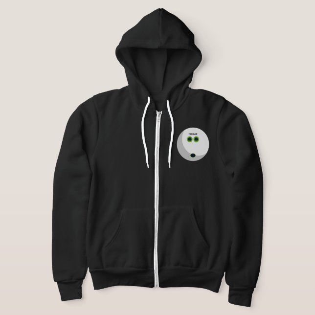 Personalised Bowling Ball | Name & Custom Colours Hoodie (Laydown)