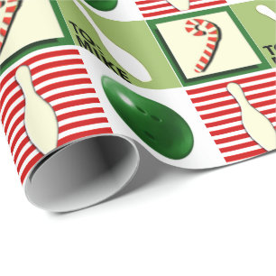 Personalised Bowling Christmas Wrapping Paper