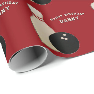 Personalised Bowling Gift Wrapping Paper
