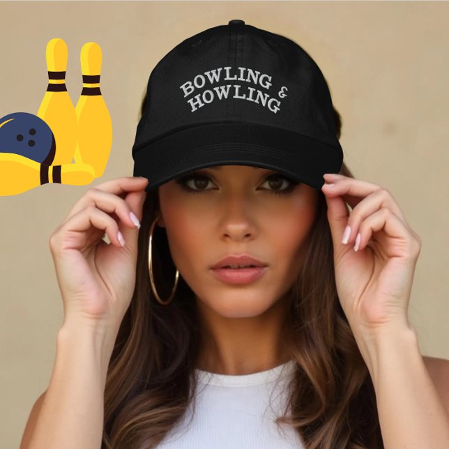 Personalised Bowling Howling Gift for Players Embroidered Hat (Creator Uploaded)