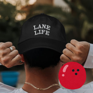 Personalised Bowling Lane Life Gift for Players Embroidered Hat