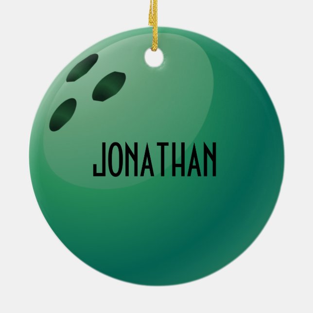Personalised Bowling Ornament (Back)