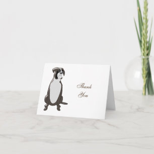 Personalised Boxer Design Thank You Card