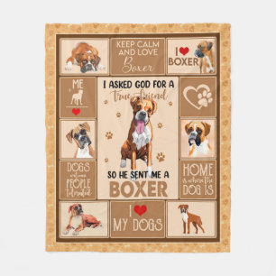 Personalised Boxer Dog Blanket, Fleece Blanket