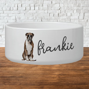Personalised Boxer Dog Food Bowl