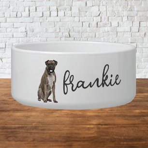 Personalised Boxer Dog Food Bowl