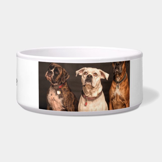 "Personalised Boxer Dog Large Bowl  (Front)
