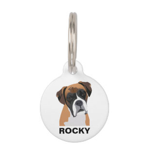 Personalised Boxer Dog Pet Tag