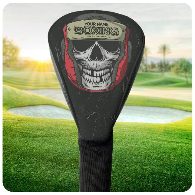 Personalised Boxer Fight Club Skeleton Boxing Gym  Golf Head Cover (Creator Uploaded)