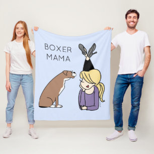 Personalised Boxer Mama Fleece Blanket