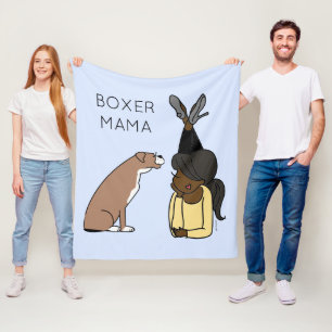 Personalised Boxer Mama Fleece Blanket