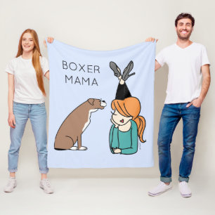 Personalised Boxer Mama Fleece Blanket