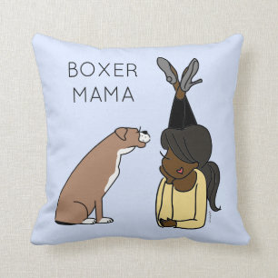 Personalised Boxer Mama Throw Pillow