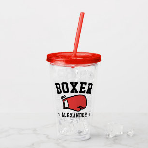 Personalised Boxing Boxer Acrylic Tumbler