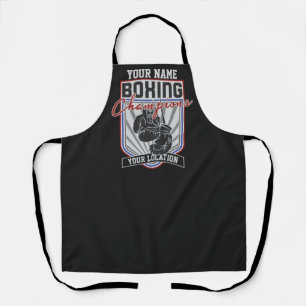 Personalised Boxing Champions Boxer Fitness Gym Apron