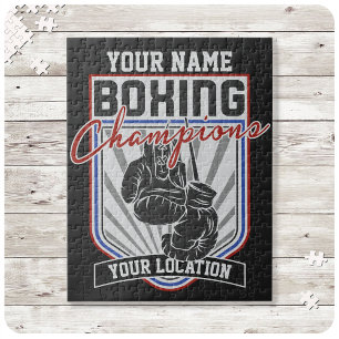 Personalised Boxing Champions Boxer Fitness Gym  Jigsaw Puzzle