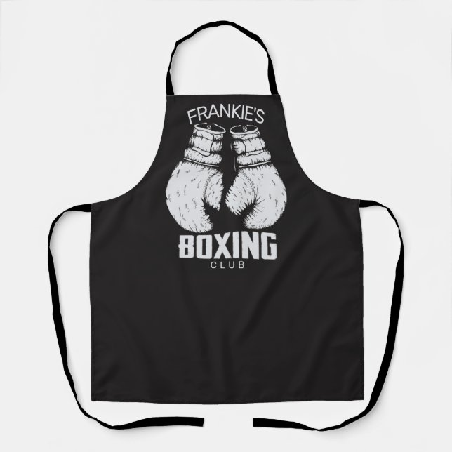 Personalised Boxing Club Boxer Gym Fighter Gloves Apron (Front)