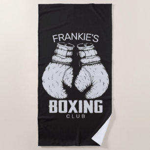 Personalised Boxing Club Boxer Gym Fighter Gloves Beach Towel