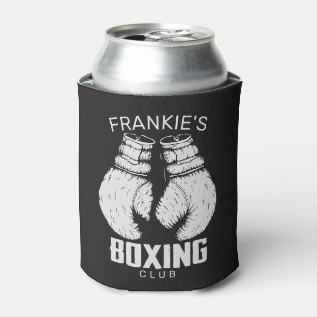 Personalised Boxing Club Boxer Gym Fighter Gloves Can Cooler (Can Front)