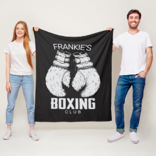 Personalised Boxing Club Boxer Gym Fighter Gloves Fleece Blanket