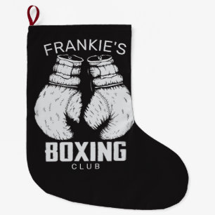 Personalised Boxing Club Boxer Gym Fighter Gloves Large Christmas Stocking