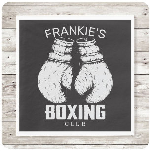 Personalised Boxing Club Boxer Gym Fighter Gloves  Napkin