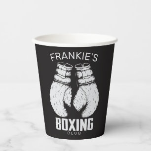 Personalised Boxing Club Boxer Gym Fighter Gloves Paper Cups