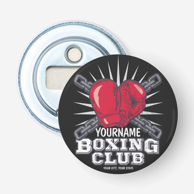 Personalised Boxing Gloves Fighter Champion Boxer Bottle Opener (Front)