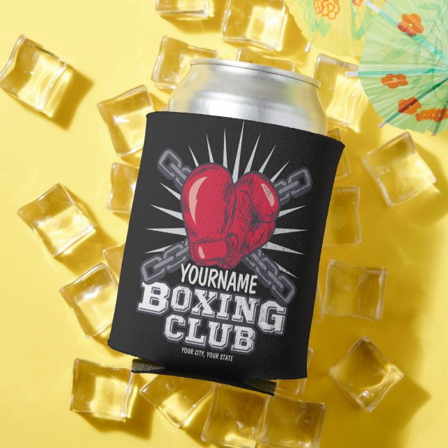 Personalised Boxing Gloves Fighter Champion Boxer  Can Cooler (In Situ Summer)