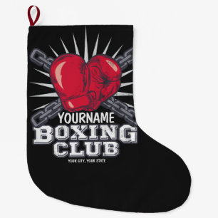 Personalised Boxing Gloves Fighter Champion Boxer  Large Christmas Stocking