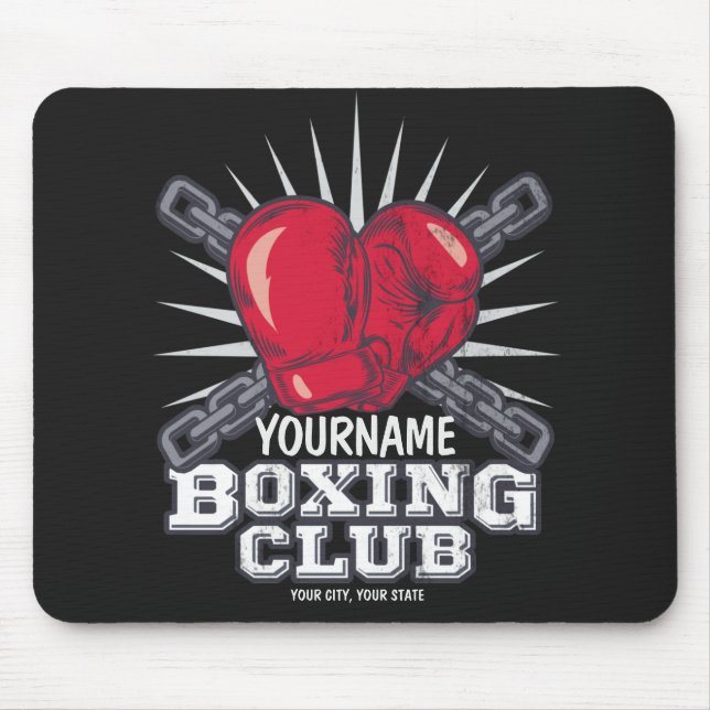 Personalised Boxing Gloves Fighter Champion Boxer  Mouse Mat (Front)