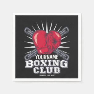 Personalised Boxing Gloves Fighter Champion Boxer Napkin