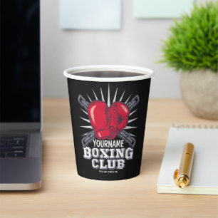 Personalised Boxing Gloves Fighter Champion Boxer Paper Cups
