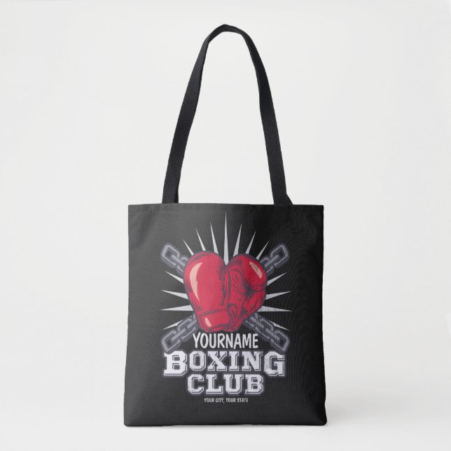Personalised Boxing Gloves Fighter Champion Boxer  Tote Bag (Front)
