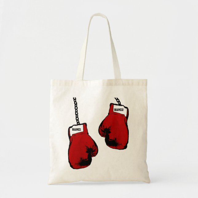 Personalised Boxing Gloves Tote Bag (Front)