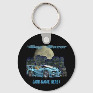 Personalised Boy Racer - Keychain