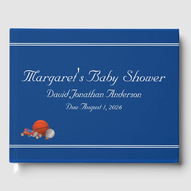 Personalised Boy Toys Themed Guest Book (Front)