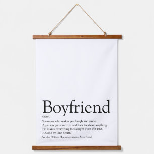 Personalised Boyfriend Definition Quote Hanging Tapestry