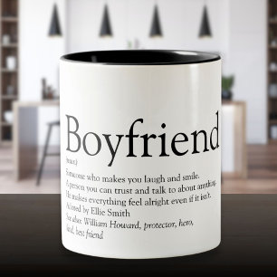 Personalised Boyfriend Definition Two-Tone Coffee Mug
