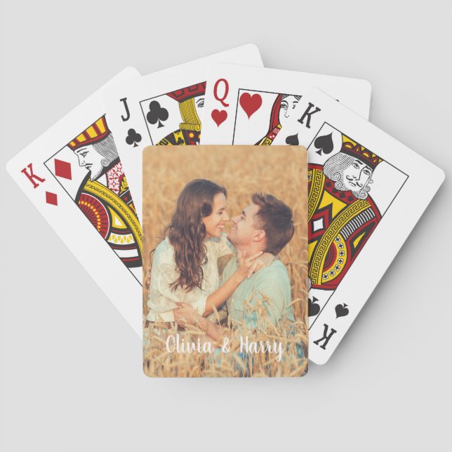 Personalised Boyfriend Gift Photo Playing Cards (Back)